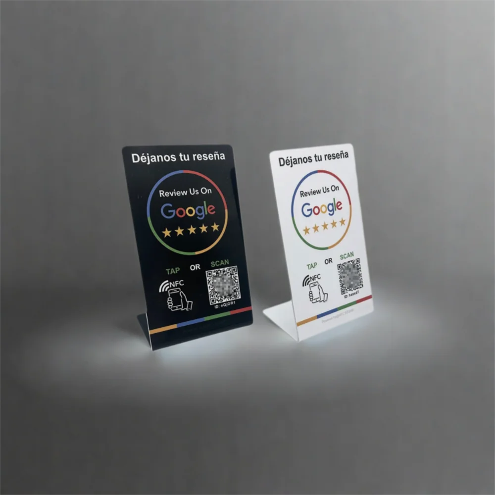 1 PC 13.56 mhz Nfc 215 code QR programmable carte d'évaluation Google Nfc pour cartes d'évaluation de commentaire Google