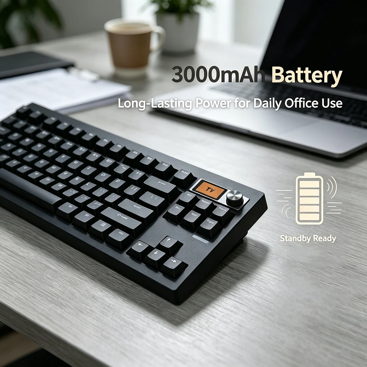 GMK87 Mechanical Keyboard Kit With Display Screen RGB Backlit  Gasket Structure Wireless Gaming Keyboard Hot Swap for VIA Custom