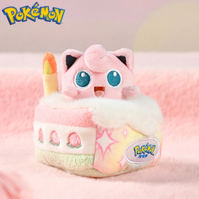 Original Pokemon Gengar Sprigatito Pikachu Plush Toys Keychains Kawaii Rowlet Piplup Jigglypuff Stuffed Peluche Dolls Pendants - view 5