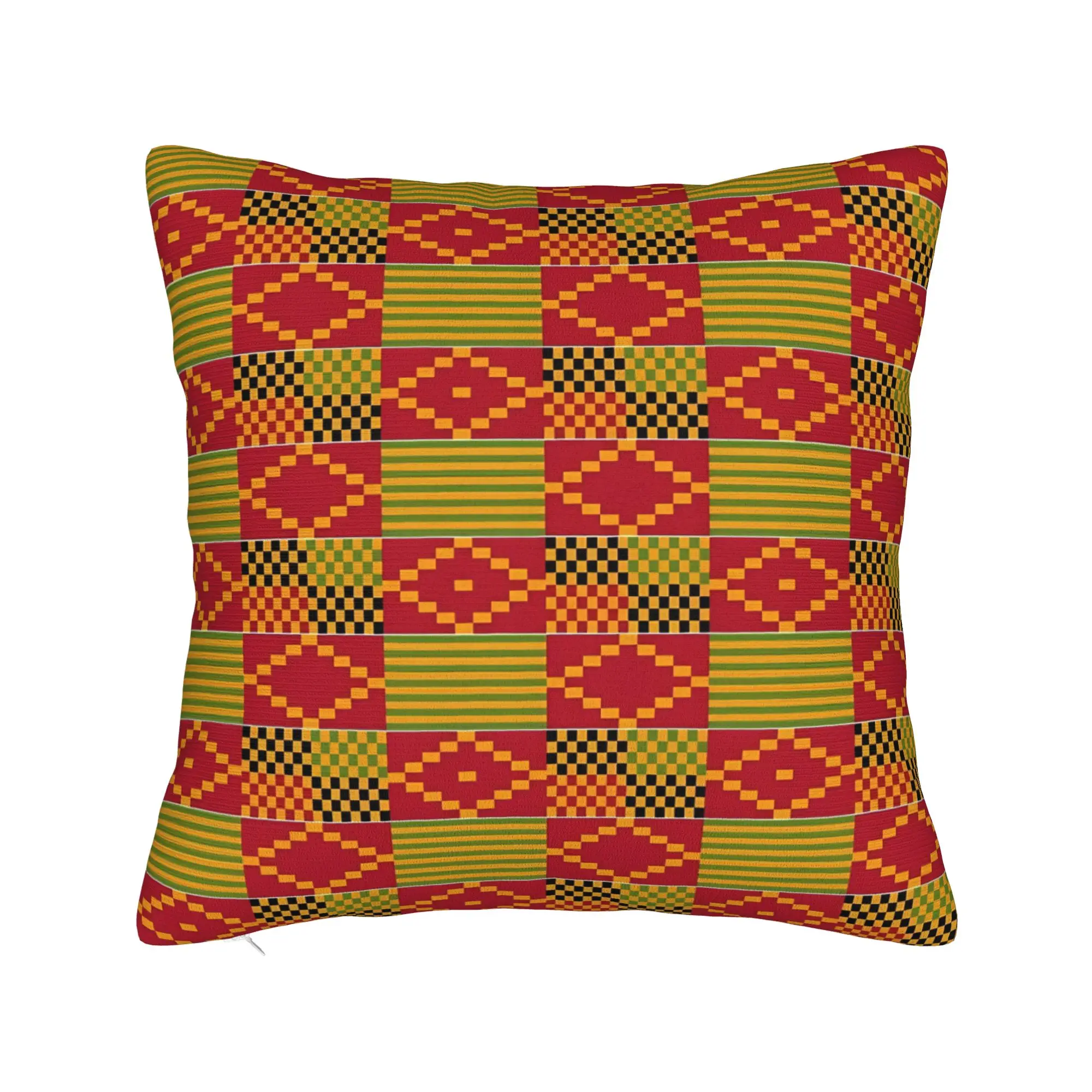 Pillow Case African Pattern Authentic Kente Cloth Design  Pillow Cover For Chair Sofa Home Decor Funny Pillowcases