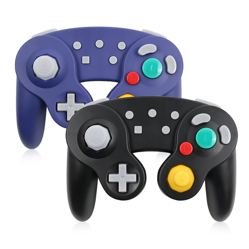 Retro Game Console 1‑Point 3‑Point Connection Gamepad, Blue‑Black Replacement Controller for Vintage Game Machine