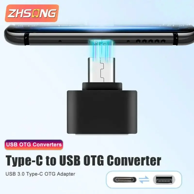 Konverter adaptor tipe-c ke USB OTG, konverter kecepatan tinggi untuk Flash Drive Mouse U Disk Reader untuk Tablet Android iphone