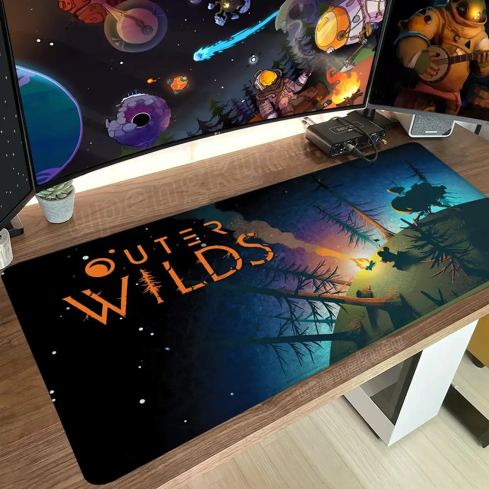 

Mouse Pad XXL Anime Gamer Outer Wilds Mousepad Laptop Universe Space Solar System HD Desk Mat PC Gaming Accessories Keyboard Pad