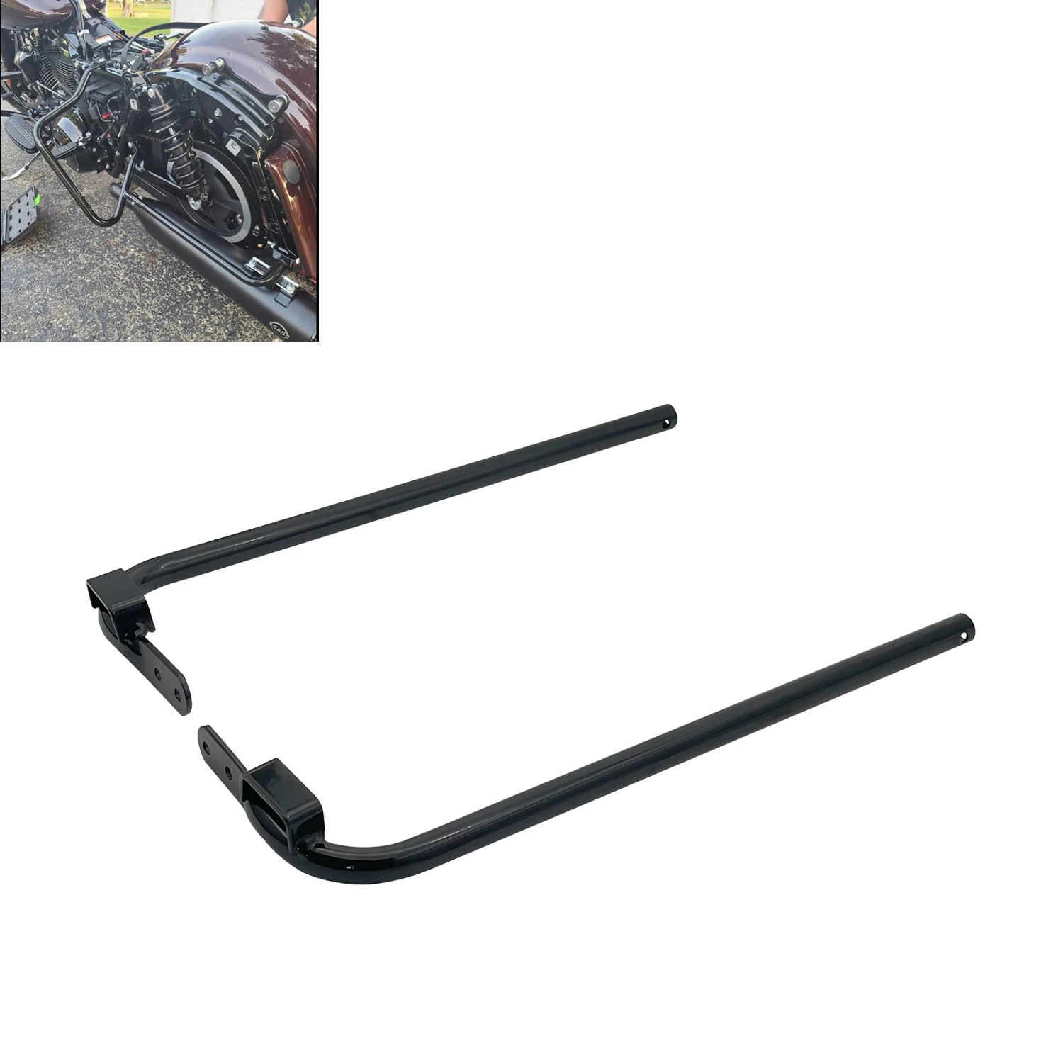 

Gloss Black Saddlebag Support Brackets Mount For Harley Touring Electra Street Glide Road King CVO 1997-2008