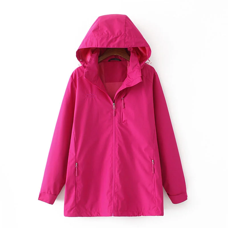 2024 Oversize 5XL Loose Trench Coat Women's Outdoor Hooded Windbreaker Waterproof Overcoat Female Spring Autumn Sports Outerwear