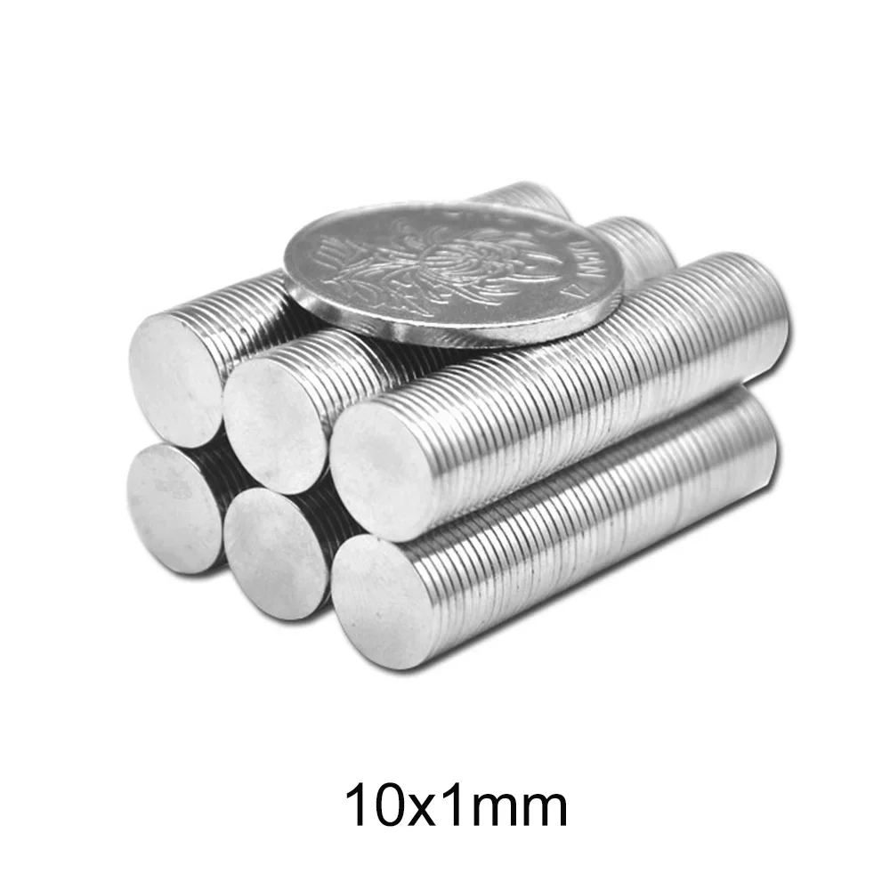 10x1 mm Thin  Magnet Strong 10mm X 1mm For Home Refrigerators, Offices DIY 10x1mm Powerful Magnetic Round Magnet 10*1 mm