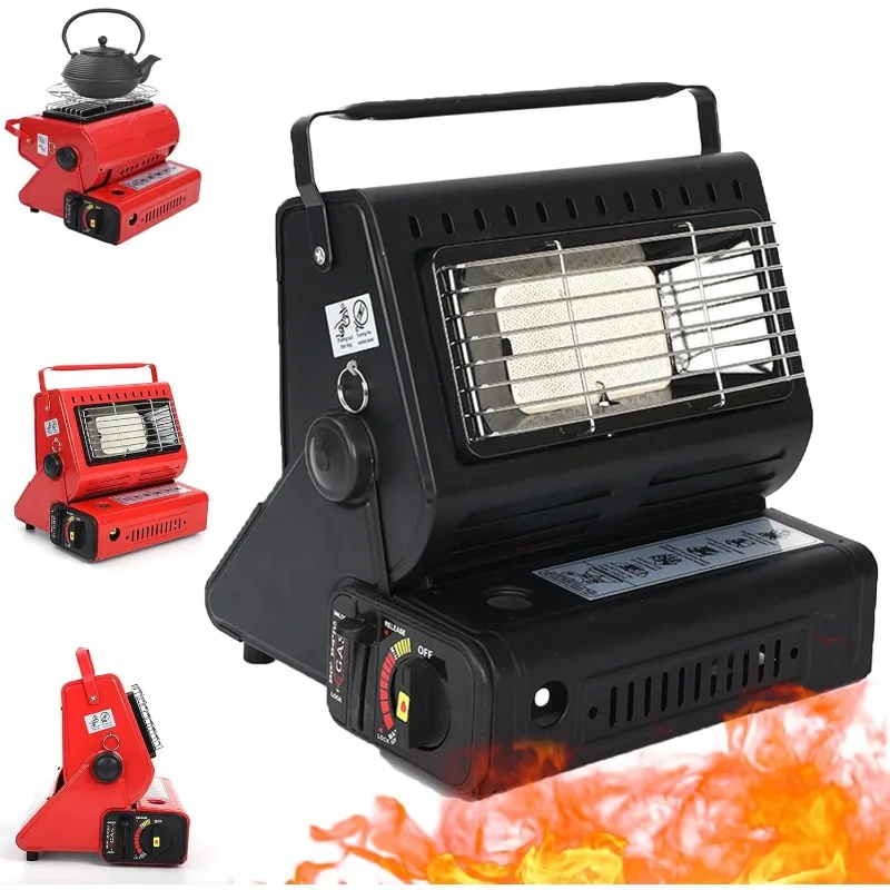 Calentador de Gas para exteriores, calentador de manos portátil multifunción para acampar, senderismo, pesca, tienda de caravana, equipo de calefacción compacto