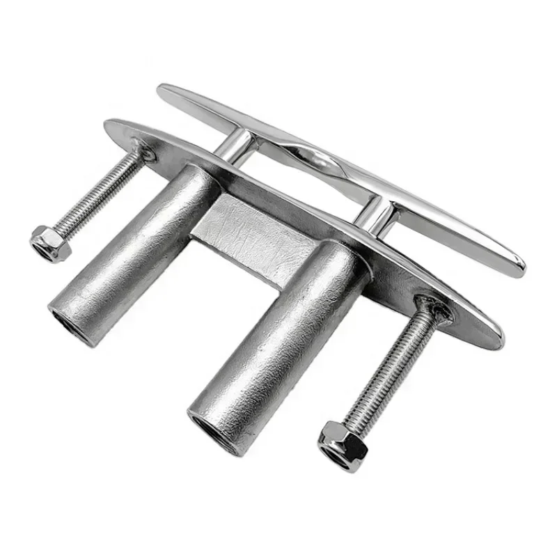 Pull Up Cleat 5/6/8 Inch Flush Mount Boat Cleat 316 Stainless Steel Marine Hardware for Kayak Boat and Dock