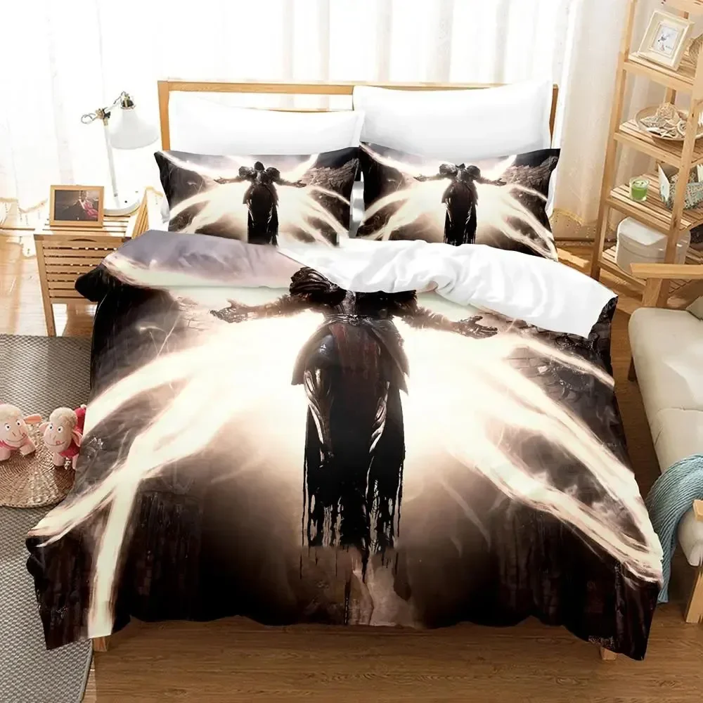 

New Diablo IV Bedding Set Single Twin Full Queen King Size Anime Bed Cover for Adults Boys Bedroom Decor King Size, Queen Size