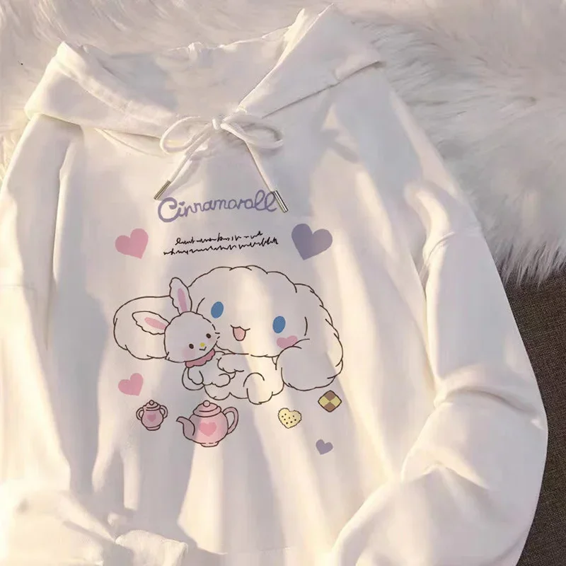 Cute Sweet Girls Women Hoodies Cinnamoroll Hoodie Spring New Sweatshirt Clothes Tops Fashion Y2k Long Sleeve Clothing Hip Hop