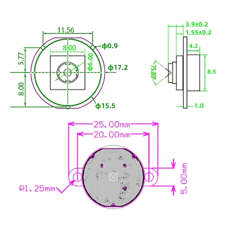 T81C GM861XS-0 petit Code à barres 1D/2D Code QR DC5V Module de lecteur de codes à barres Interface UART/USB LED blanc vert pour Android Linux