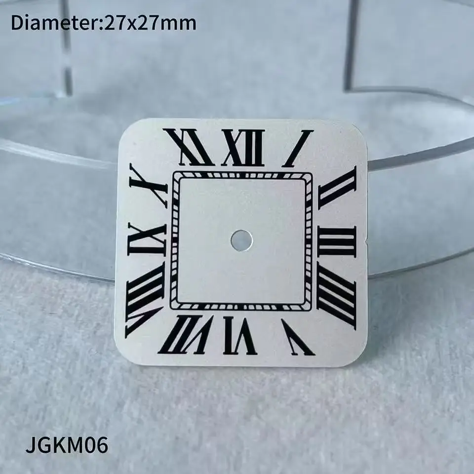 27MM NH35 S Logo Santos Square Roman Dial Suitable for NH35 Automatic Movement Watch Accessories Repair Tool Modification Parts