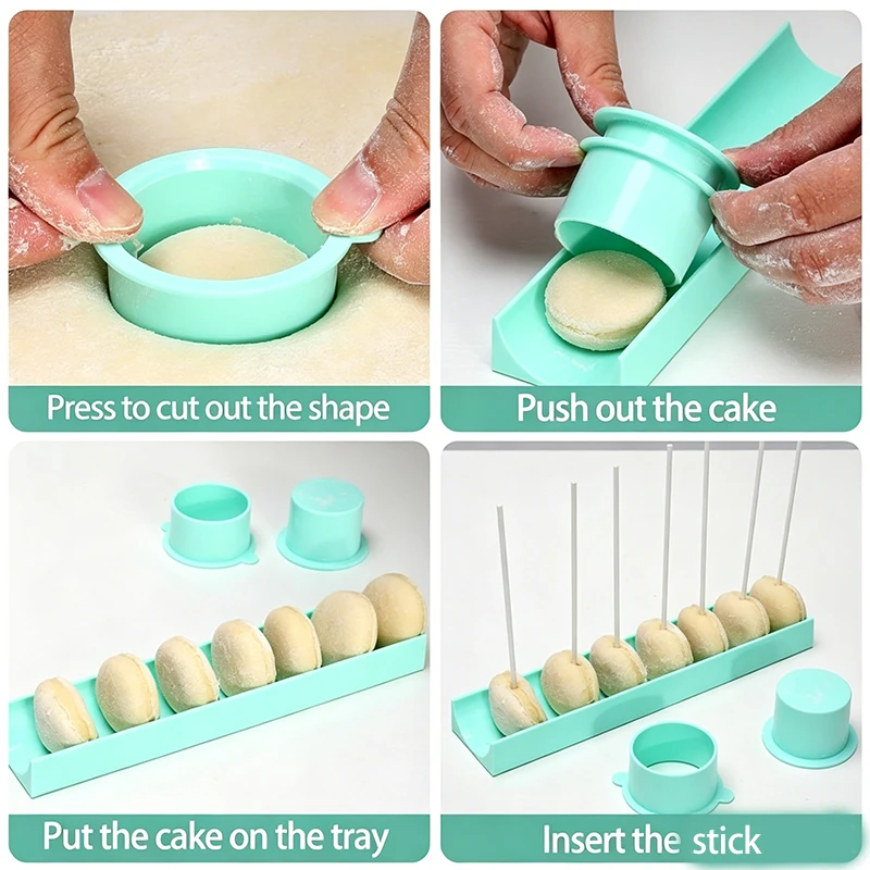 3pcs Round Cake Pop Molds Set - Plastic Baking Tools for Party Wedding Desserts - view 4