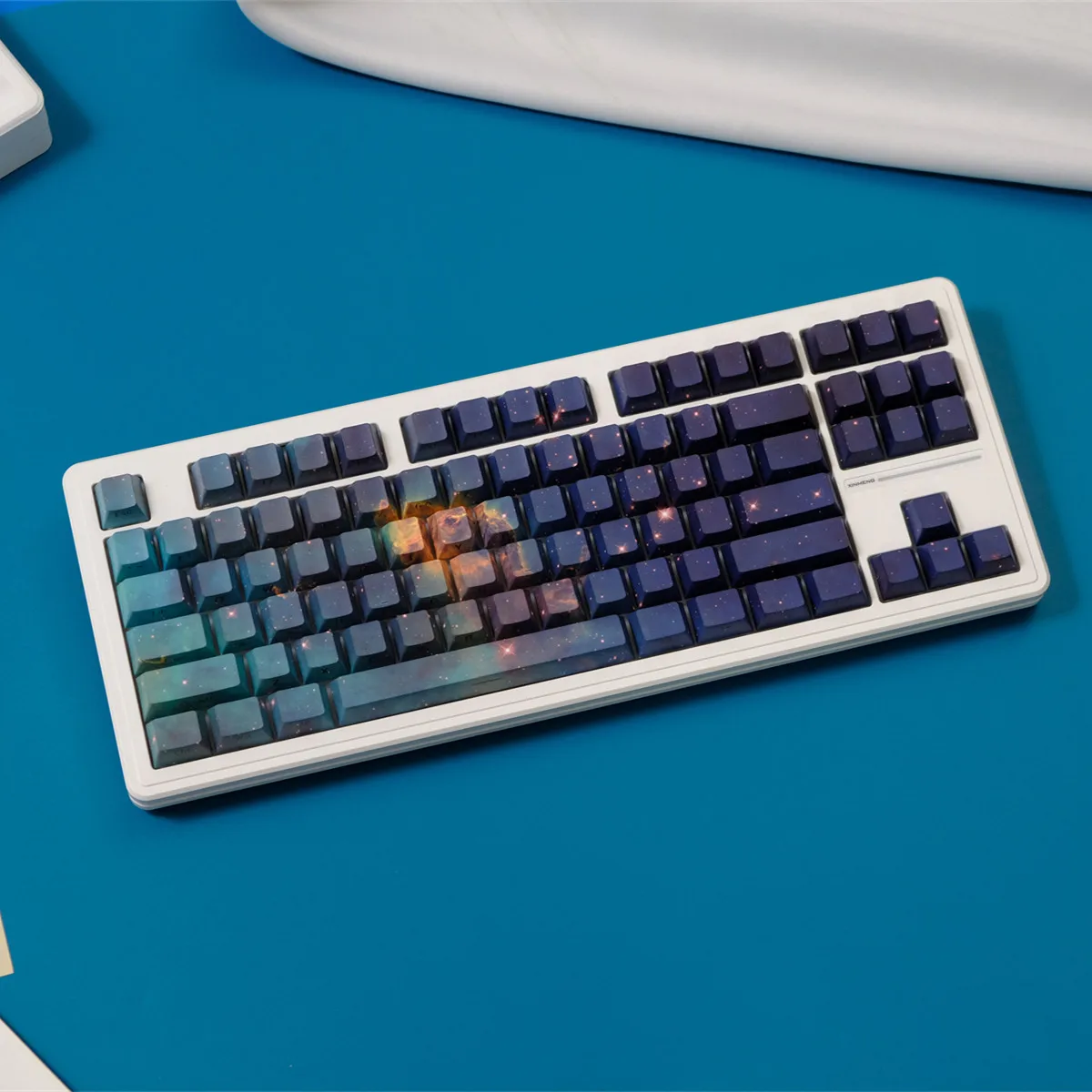 

Keycap Nebula side engraved transparent keycap PBT original height, thermal sublimation mechanical keyboard cap wooting