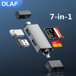 6 w 1 Usb wielofunkcyjne 3.0 czytnik kart typu C/Micro Usb/Tf/Sd pendrive Adapter do odczytu karty pamięci akcesoria do telefonu