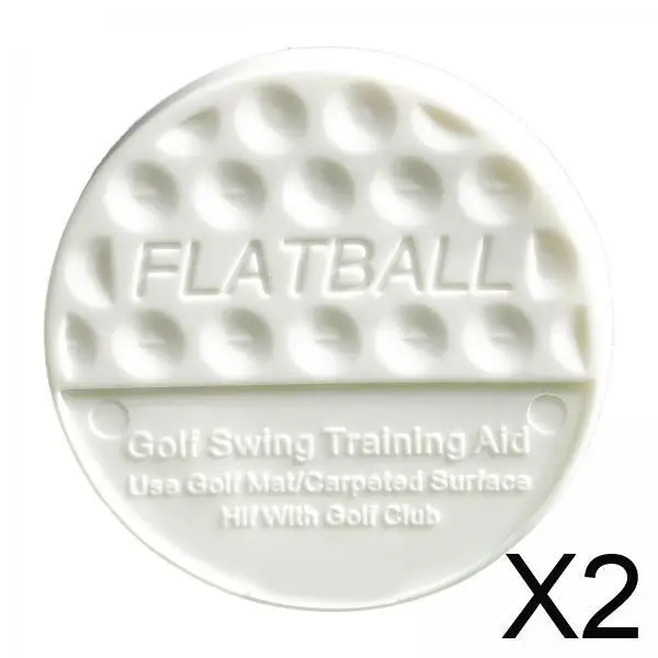 

2xGolf Swing Practice Ball Golfer Gift Flat Golf Ball for Home Backyard Indoor