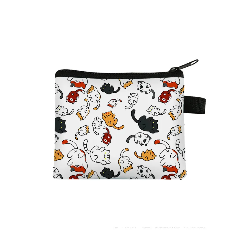 Katzen-Geldbörse, niedliche Geldbörse für Jungen/Mädchen, Kinder, beste Geschenke, 2D flache Cartoon-Aufbewahrungstasche, Münzgeldbörse