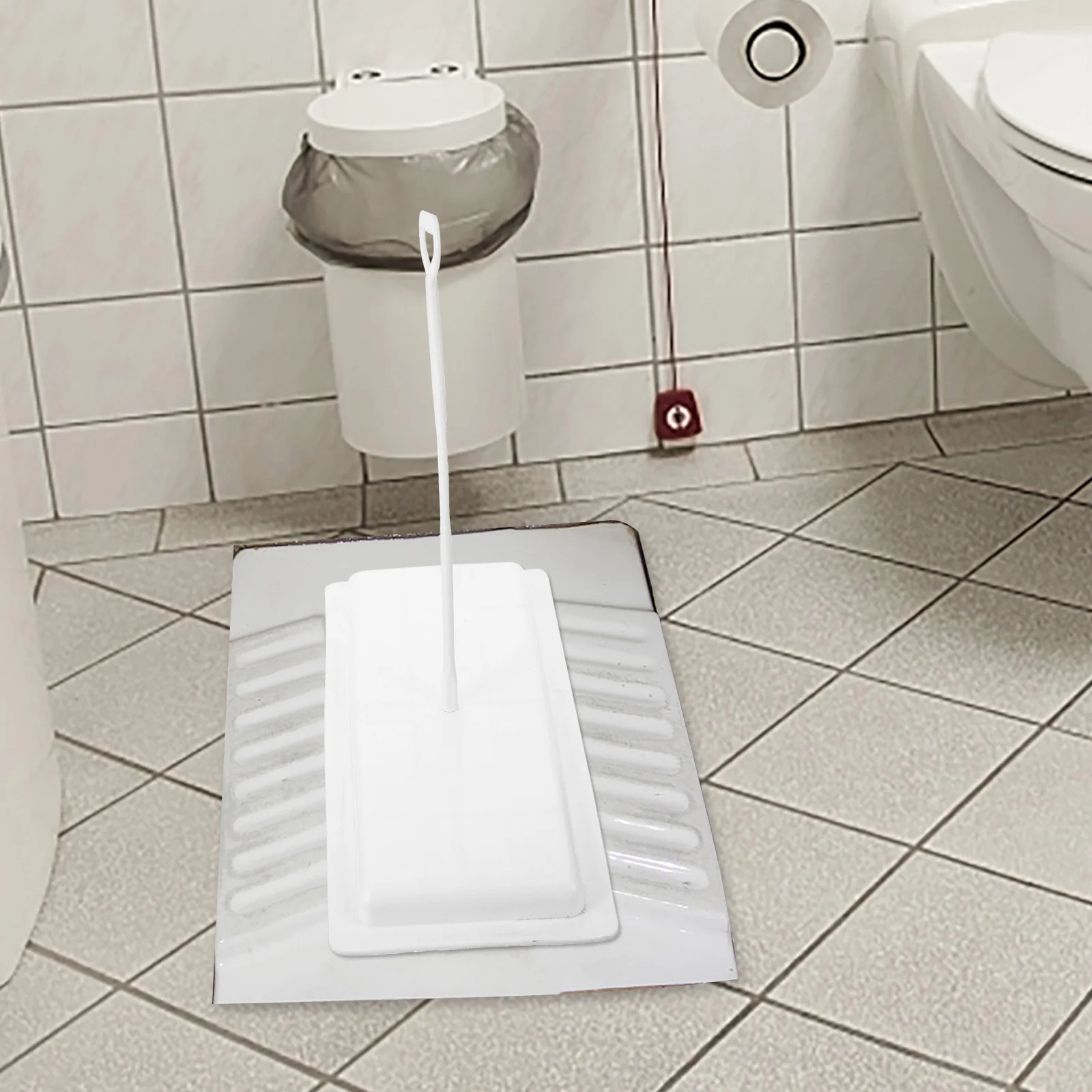 

Squat Toilet Lid Cover Sturdy Plastic Squat Pan Lid Deodorizer Bathroom Toilet Accessory Easy Install Handle Design Odor Blocker