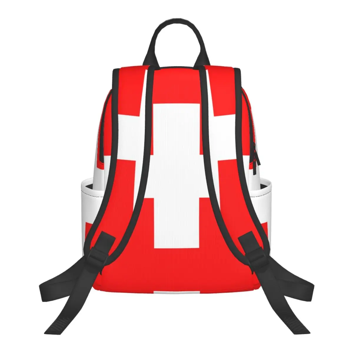 Swiss Switzerland Flag Student Backpack School Bag Hiking Travel Daypack for Boys Girls Fashion Bookbag Shoulder Bags