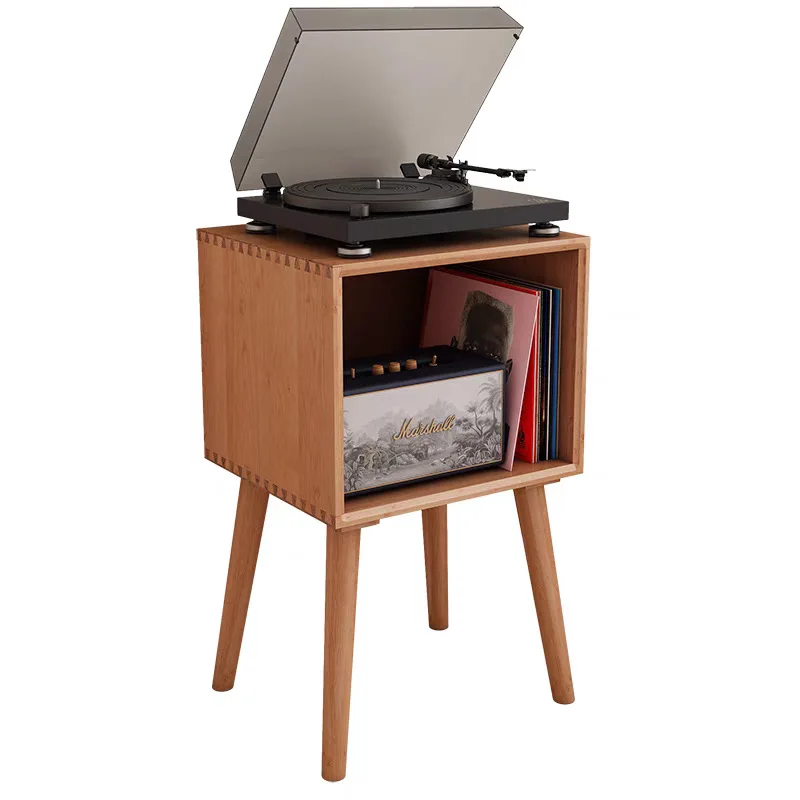 Bookcase shelf cabinet, solid wood, record cabinet storage