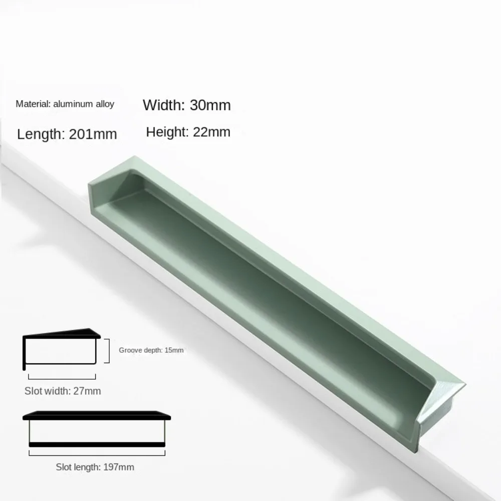 Accessories Hardware Cabinet Handle Modern Simple Cupboard Door Pulls Stainless Steel Hidden Invisible Pull Home Decor