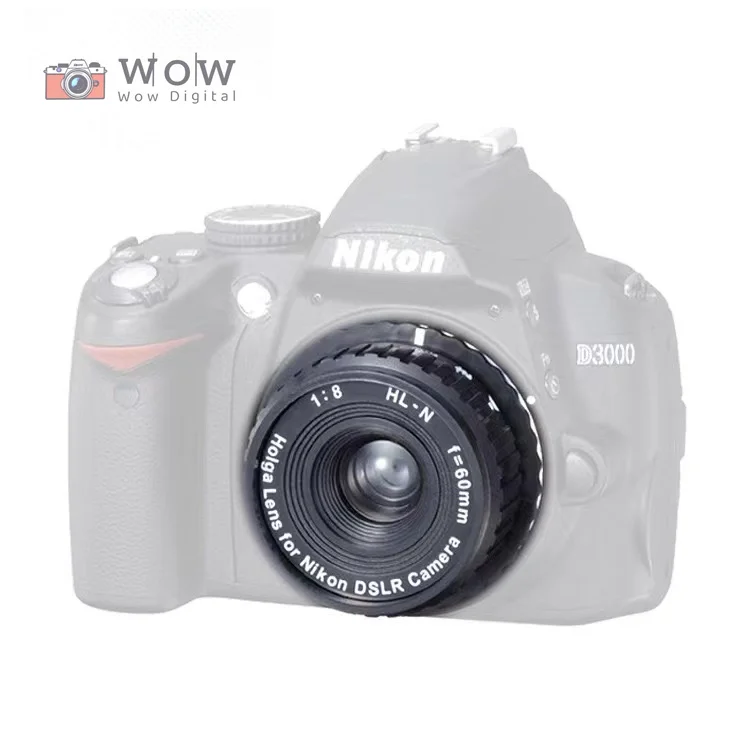 

Новинка 2020, объектив Holga HL-C 60 мм f/8,0 для Canon NiDSLR SLR Camera, черные запчасти, аксессуары для фотоаппаратов