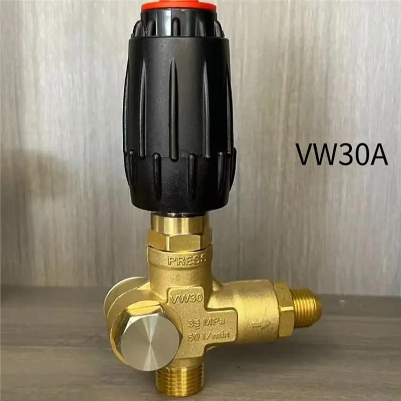 AB46-VW30A Brass Pressure Regulator 40L/Min Adjustable Pressure Relief Valve Unloader Function 4350 Psi Capacity