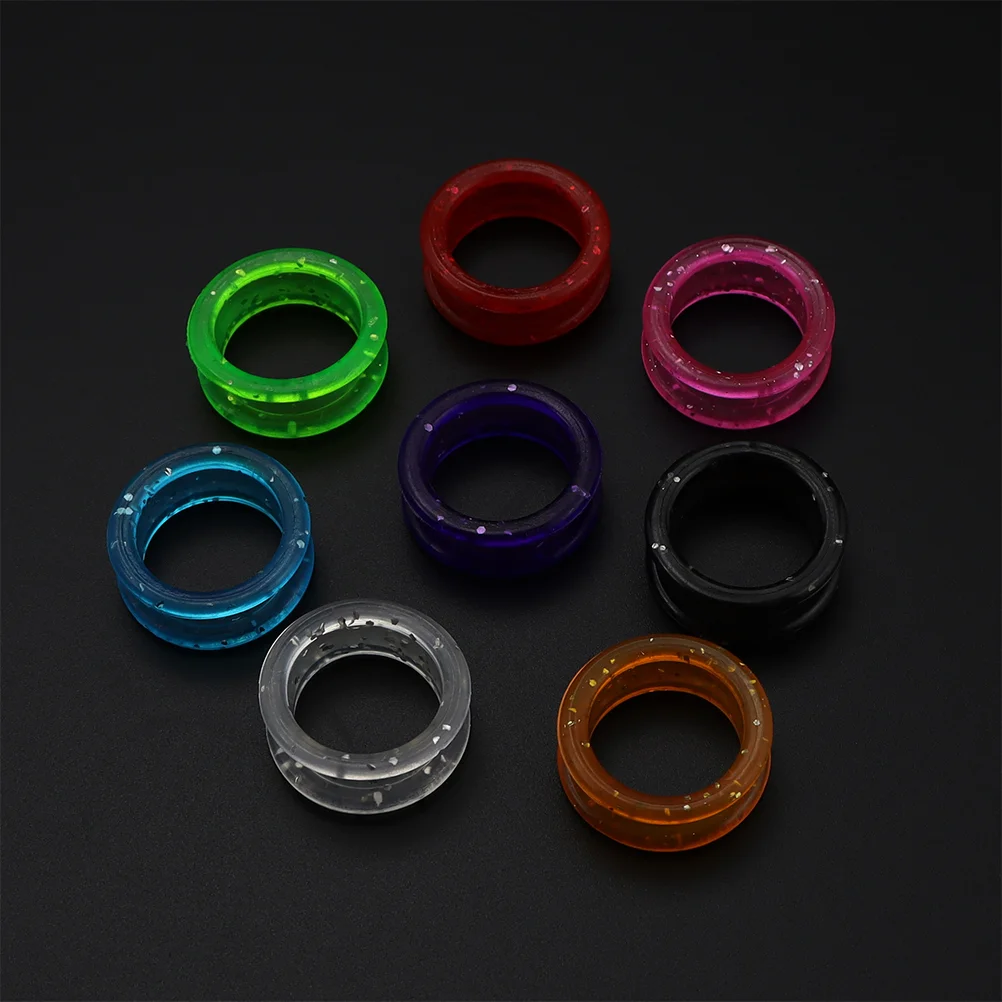 16 Pcs Scissors Silicone Ring Finger Pads for Hair Cutting Protective Modify Grips Silica Gel Hairdressing Accessories