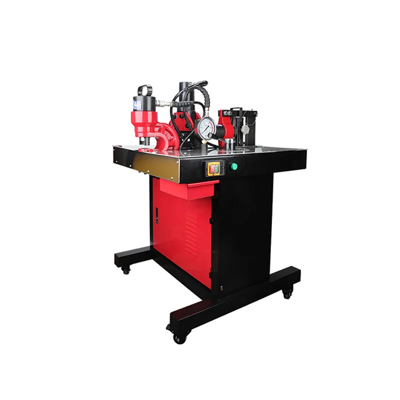Cutter Combined Busbar Hydraulic Pressure Punch Hole Tools Bending Equipment 110 / 220V DHY-150D 3-In-1 Processing Machine