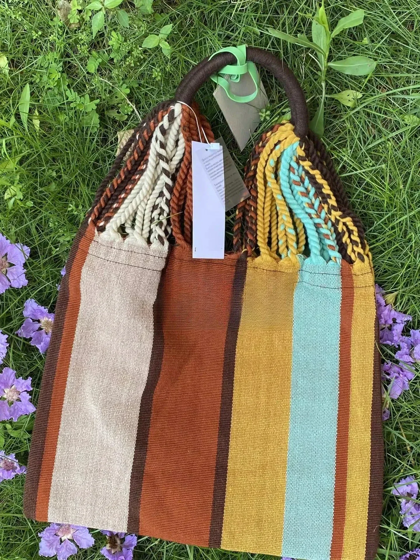 Bolso Tote Tejido con Bloques de Color Estilo Marni 2026, Bolso Grande de Mano y Hombro Casual