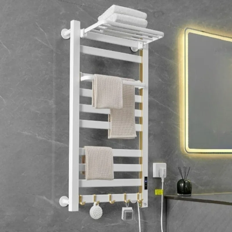 

Электрическая вешалка для полотенец для ванной комнаты, бытовые вешалки для полотенец с подогревом, сушилка для хранения, аксессуары для ванной комнаты