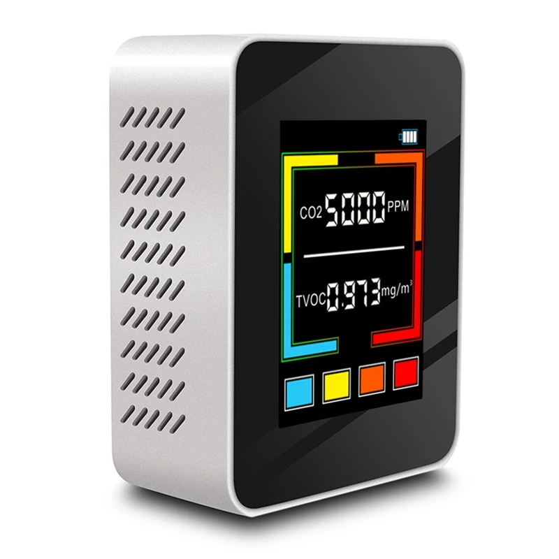 Détecteur de dioxyde de carbone TVOC avec écran LCD, moniteur de qualité de l'air, compteur, maison, école, bureau