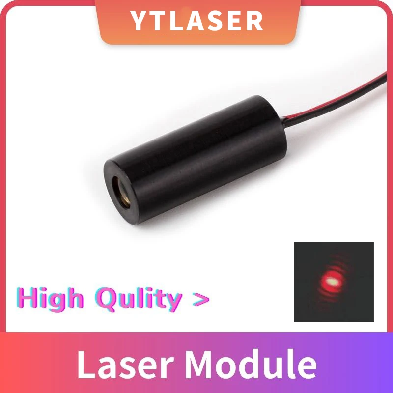 PMMA/Glass Lens D8x20mm 635nm 650nm Red Dot 1mW 5mW 10mW Laser Module Industrial Grade APC Driver For Woodworking Cutting