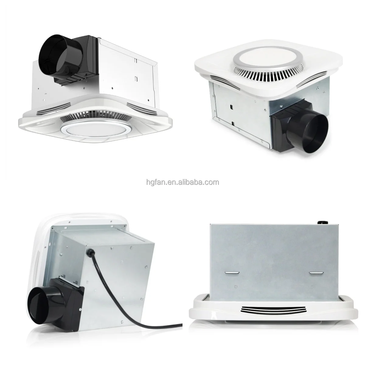 LED Light Ceiling Bathroom Exhaust Fan 100mm Silent Power Ceiling Extractor Ventilation Fan for Toilet