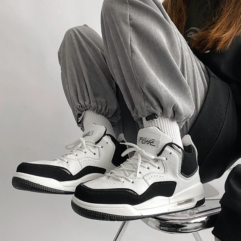 

Plus Size Basketball Shocks Absorption AIR Airbag Lightweight Sports Shoes Men's Trendy Casual Shoes Polyurethane Sole Tênis