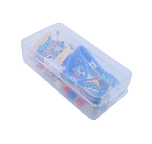 Kit pemula mudah 400 lubang breadboard kit R3 development board parts kit dengan lampu LED untuk pembelajaran