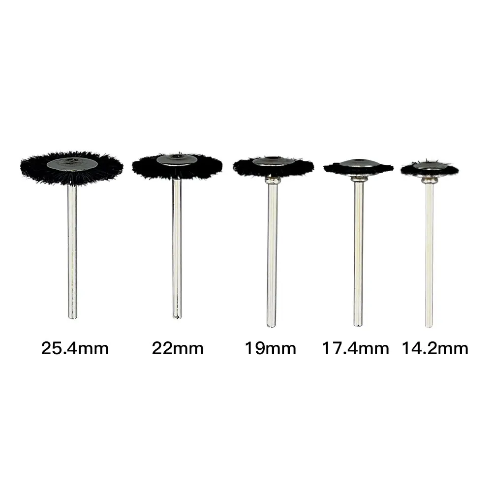 10pcs/Bag Dental Lab Brush Black Bristle Brush With Handle Polisher Polishing Flat Brush Wheel Rotary Tools Dentistry Products