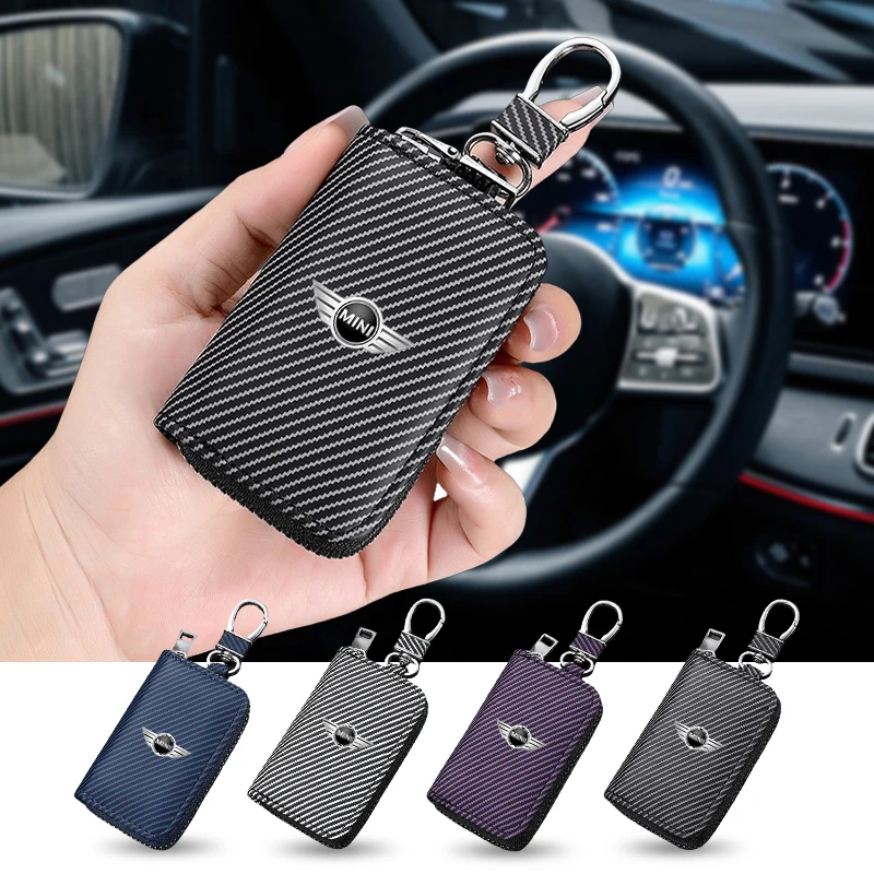 

Carbon Fiber Car Sticker Minimalist Men Wallet Coin Pocket Wallet Card Holder For MINI Cooper JCW WORKS R55 R56 F55 F56R57R58R59