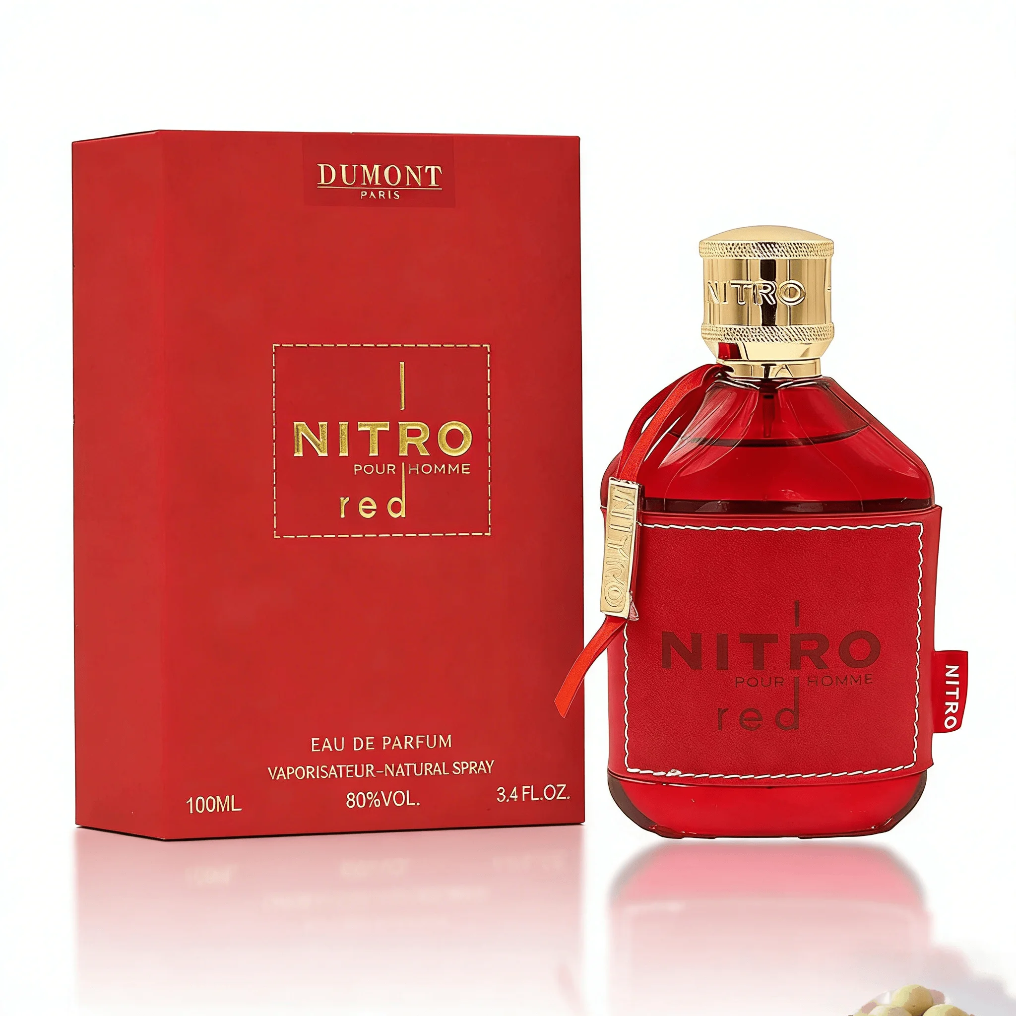 

Dumont NITRO RED - 3.4oz - Eau De Parfum - Luxury Perfume for Men - Fruit, Woody, Floral & Masculine Fragrance - Long Lasting C