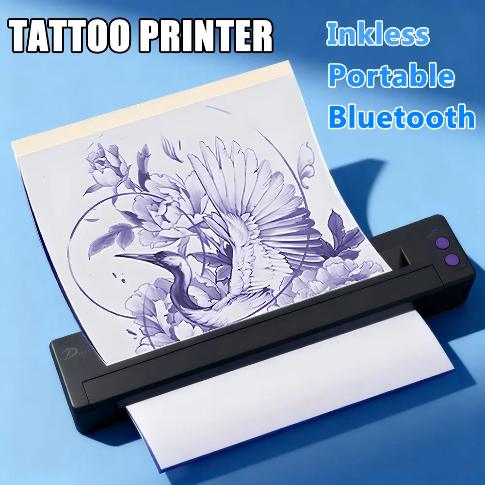 

Беспроводной термопринтер для татуировок, Bluetooth-машина для переноса трафаретов, портативный термокопировальный аппарат для татуировок