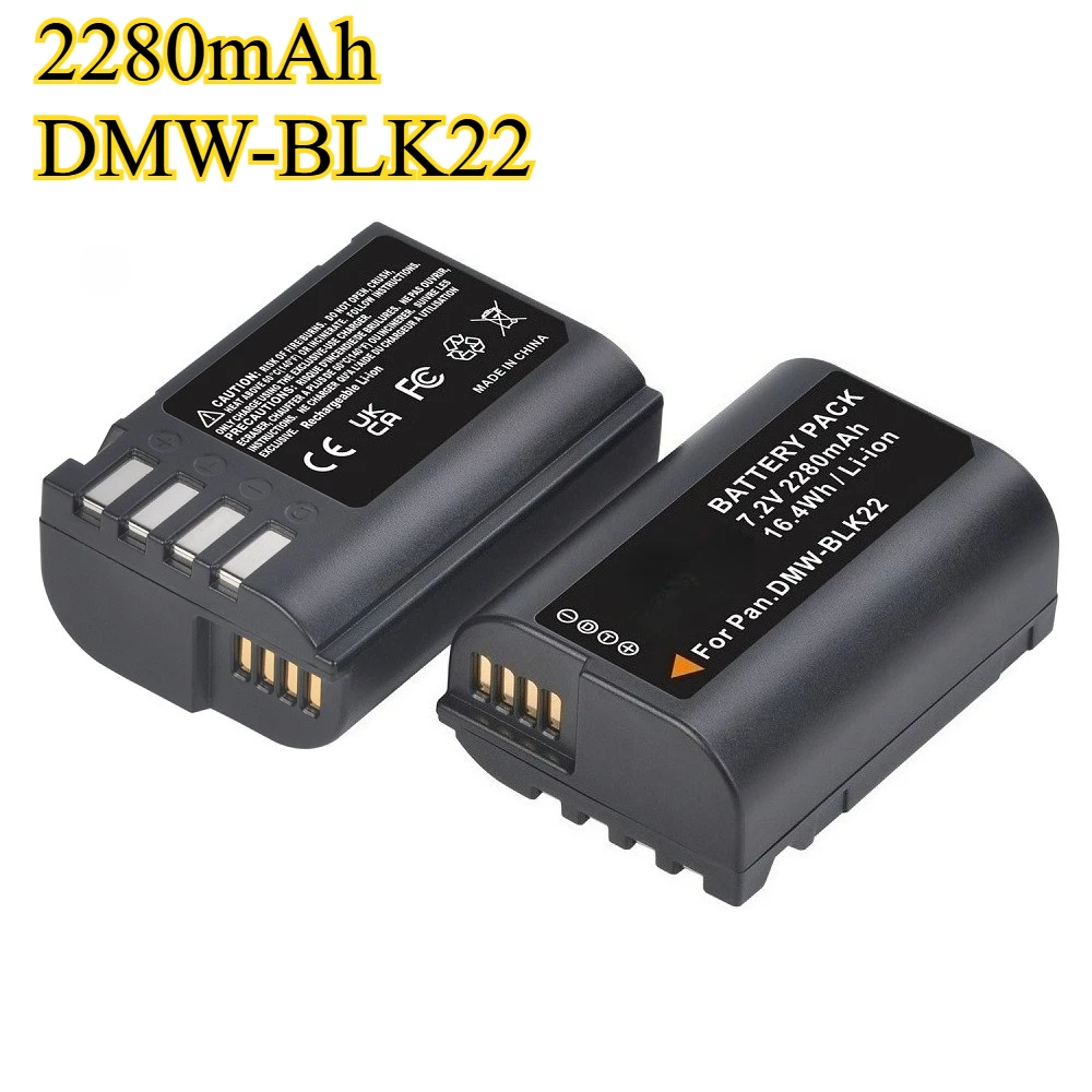 

2280mAh DMW-BLK22 Camera Battery Suitable for Panasonic Lumix DC-S5 DC-S5K DCS5 DCS5K GH6 Digital Camera Lithium Battery