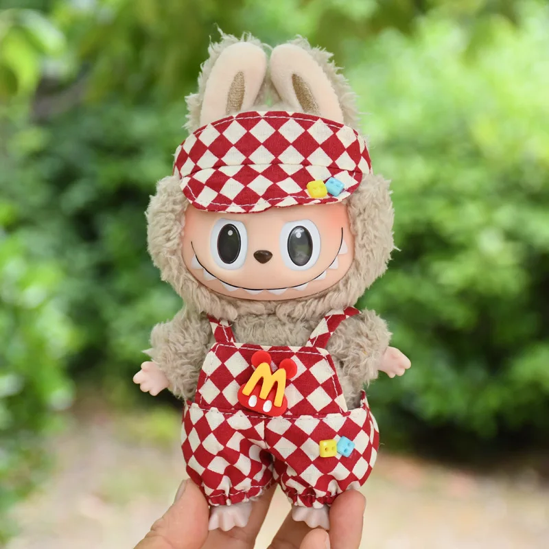 17cm Kawaii Mini Plush Doll'S Clothes Outfit Accessories For Korea Kpop Exo Labubu Idol Dolls Jumpsuit Clothing DIY Kid Gift