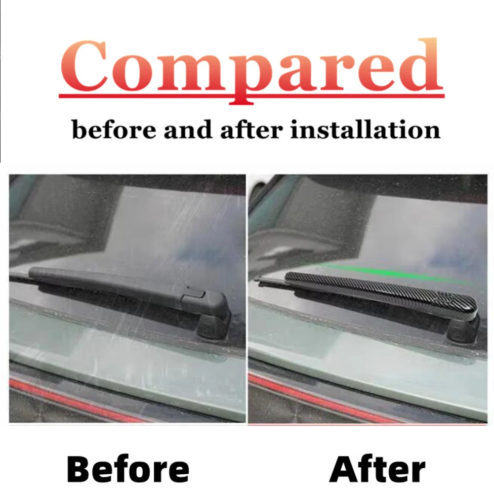 For Huawei Aito M5 2022 2023 ABS chrome/carbon Car Rear Window Wiper Arm Blade strip Cover Trim frame Exterior Accessories