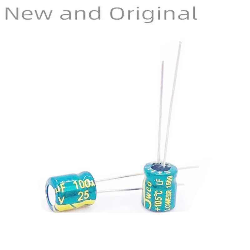 50PCS 25V 100UF 100U high-frequency low resistance long life electrolytic capacitor volume 6X7