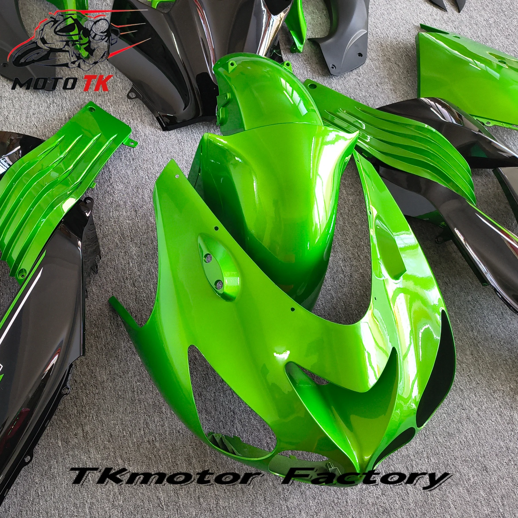 

The ABS Body For Kawasaki Ninja ZX14R 2006-2011 Silver Black Motorcycle Fairings Injection Molding