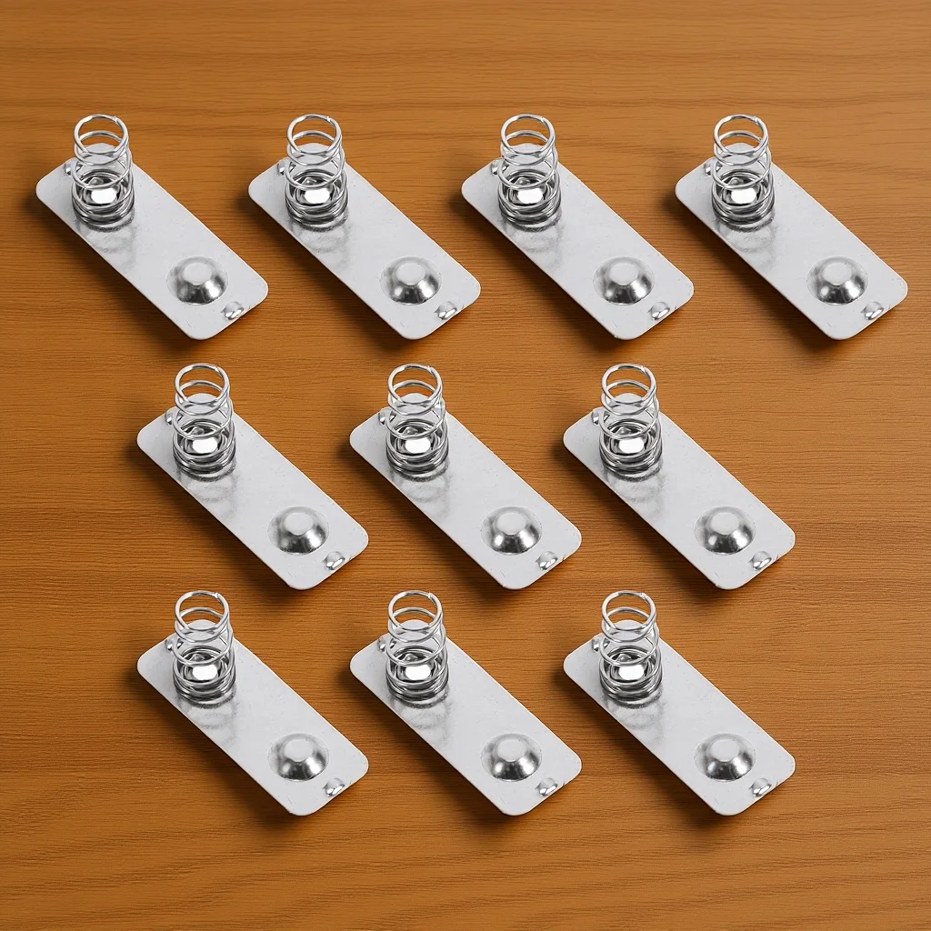 

10Pcs Metal Spring Contact Plate Aa Terminal Replacement Silver-Plated for Remote Control Devices