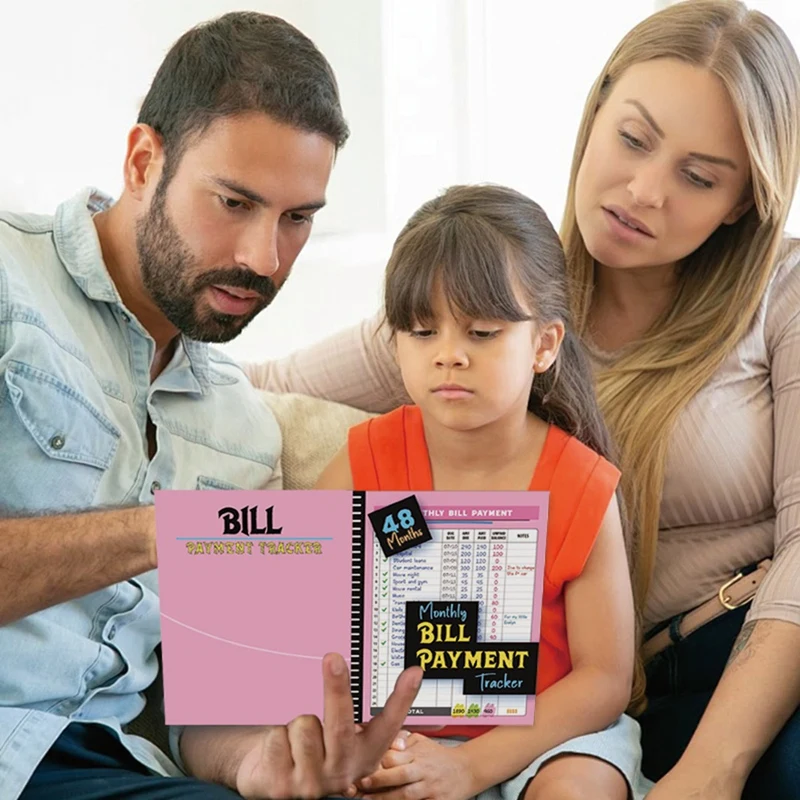 MAKEN-maandelijkse rekeningbetalingstracker 48-maanden kosten- en rekeningtracker met kalender- en schootbetalingsplanner