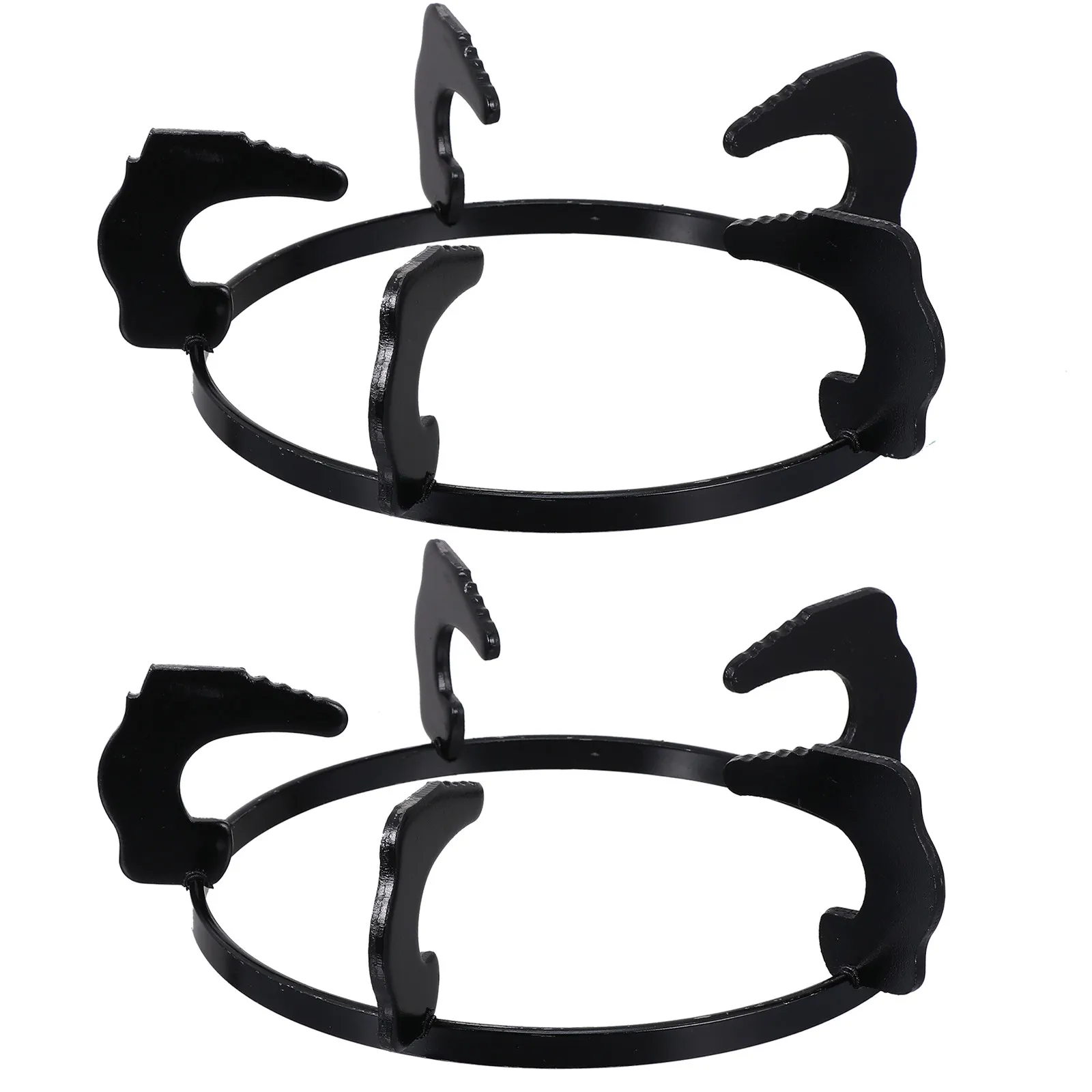 2Pcs Gas Stove Rack Cast Iron Bevel Design Stable Pan Holder Household Kitchen Stove Accessories Pot Brackets Pan Stand