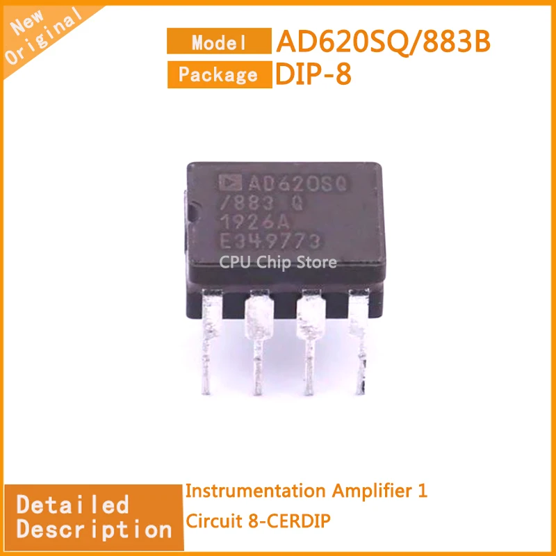 1~5Pcs  New Original  AD620SQ/883B  AD620SQ Instrumentation Amplifier 1 Circuit 8-CERDIP