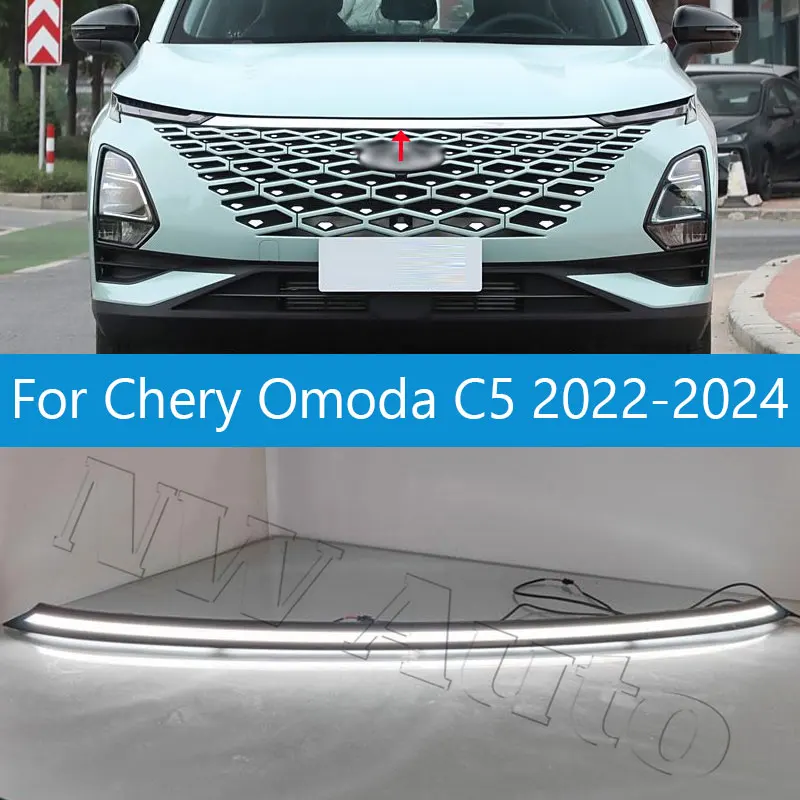 

Front Bumper Head Light Head Lamp Grill Light For Chery Omoda C5 2022-2024 LED Daytime Running Light Headlight Headlamp
